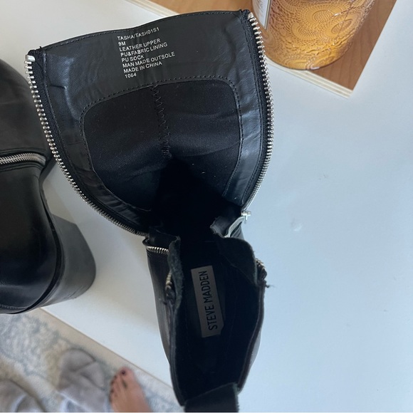 STEVE MADDEN BLACK TASHA HEELED BOOT/BOOTIE SIZE 9 - Picture 7 of 8